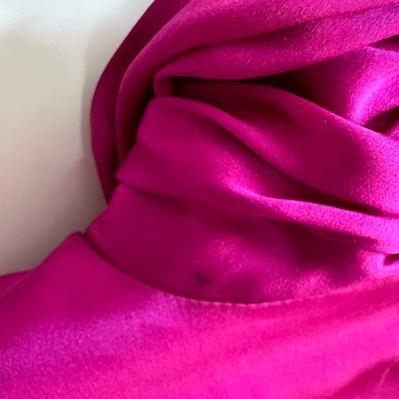 Vintage Baldanza Raspberry Silk Blouse, Size 6 - Picture 5 of 6